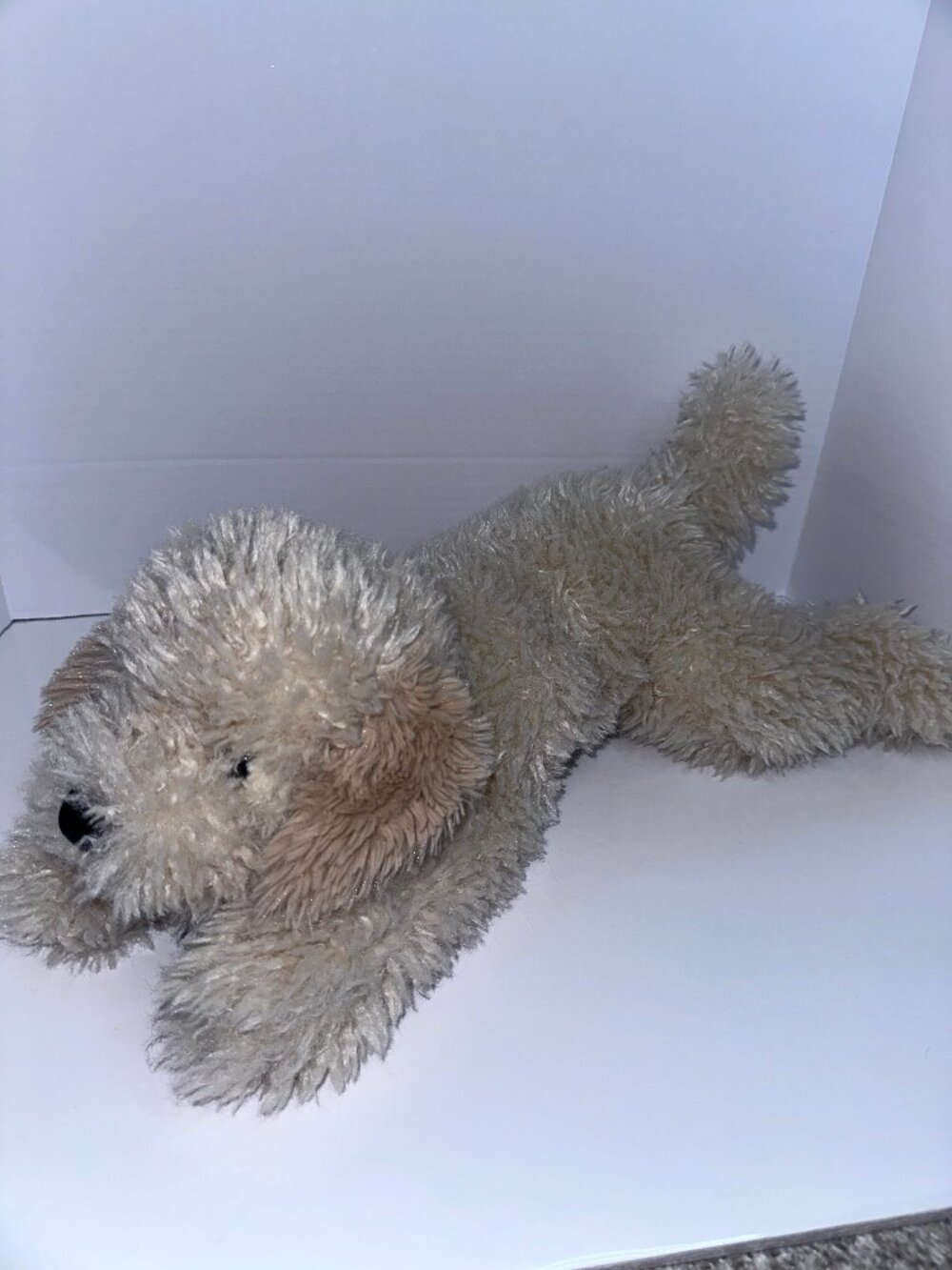 FAO Schwarz Plush Puppy Floppy Doodle Dog cream shaggy fluffy 19"